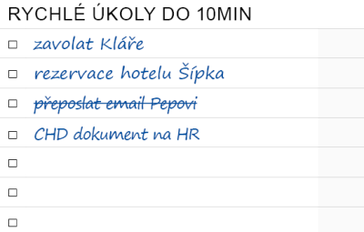 rychle ukoly do 10min